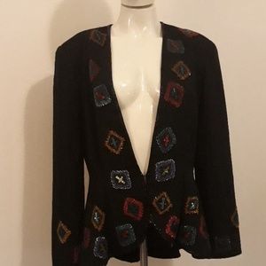 Gorgeous black blazer with bead details